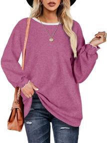 img 2 attached to Sweatshirts Women Sweaters Oversized Shirts Sports & Fitness and Team Sports