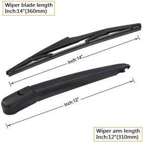 img 3 attached to 🚗 Quality Rear Wiper Arm Blade Set for MAZDA CX5 CX-5 2010-2016 - AUTOBOO Replacement, OEM Standard, Extended Lifespan OE:EKMZCX5RW