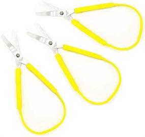 img 4 attached to 🔪 RAYNAG 3-Pack Mini Stainless Steel Scissors with Adaptive Design - Craft Scissors for Paper Cutting, Elastic Yarns, and Special Needs Classroom - Comfortable Grip