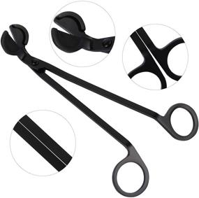 img 2 attached to Harapu 3 in 1 Candle Accessory Set: Wick Trimmer, Snuffer, Dipper - Prevent Flickering & Black Smoke - Black