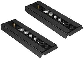 img 1 attached to 📸 High-Quality Set of 2 Replacement Quick Release Plates for Manfrotto MVH502AH, 504HD, MVK502AM & More