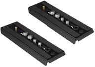 📸 high-quality set of 2 replacement quick release plates for manfrotto mvh502ah, 504hd, mvk502am & more logo