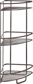 img 4 attached to 📚 iDesign 55781 Axis Free-Standing Steel 3-Tier Corner Storage Shelf - 25.8&#34; x 12.1&#34; x 8&#34;, Bronze