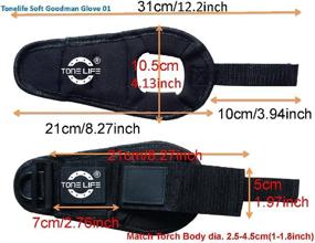 img 2 attached to 🤿 TONELIFE Soft Goodman Glove: Universal Adjustable Hand, Arm, and Waist Strap for Dive Lights - Mount Underwater Torch & LED Flashlight Lamp