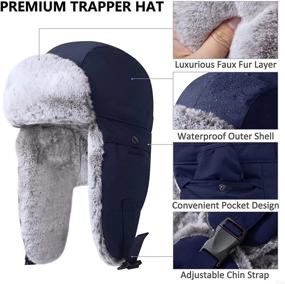 img 3 attached to GADIEMKENSD Trapper Hunting Ushanka Windproof