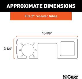 img 3 attached to 🚗 CURT 58000 легкое крепление кронштейна для подключения проводки прицепа для 2-дюймовых приемников, 4 или 5-полюсные плоские, 6 или 7-полюсные круглые соединители