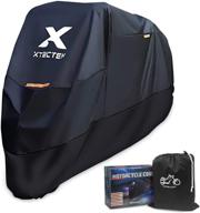 🏍️ xyzctem xxl motorcycle cover - waterproof outdoor storage bag for harley davidson and all motors, heavy duty material with lockholes and professional windproof strap, black logo