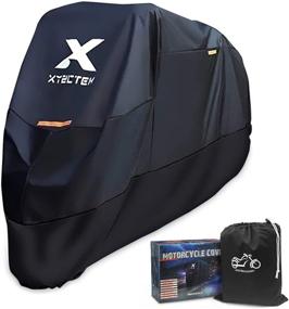 img 4 attached to 🏍️ XYZCTEM XXL Motorcycle Cover - Waterproof Outdoor Storage Bag for Harley Davidson and All Motors, Heavy Duty Material with Lockholes and Professional Windproof Strap, Black