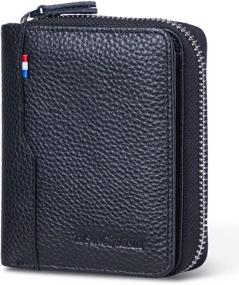 img 4 attached to 🔒 Enhanced Security with BISON DENIM Leather Blocking Billfold: Protect Your Valuables in Style