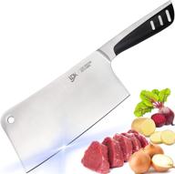 🔪 lux decor 7 inch meat cleaver knife - high carbon stainless steel butcher knife for meat & vegetables - perfect for home, kitchen, and restaurant use logo