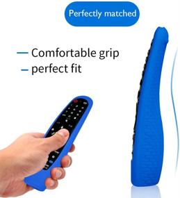 img 2 attached to 🔵 Blue Silicone Remote Case for LG AN-MR19BA/AN-MR18BA/AN-MR650/AN-MR600 Magic Remote Control - Shockproof Washable Cover for LG Smart TV Remote Holder