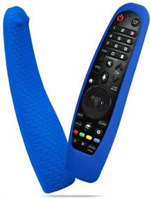 img 4 attached to 🔵 Blue Silicone Remote Case for LG AN-MR19BA/AN-MR18BA/AN-MR650/AN-MR600 Magic Remote Control - Shockproof Washable Cover for LG Smart TV Remote Holder