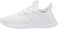 adidas women's cloudfoam pure 2.0 running shoes, white/white/grey, size 8.5 logo