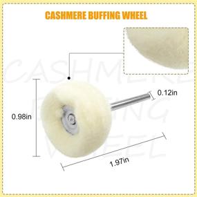 img 3 attached to 🔧 JIALUCONG 10pcs 1/8inch Cashmere Polishing Buffing Wheel: Ideal Kit for Dremel Polishing, Silver Polish, Watch & Jewelry Polishing