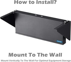 img 1 attached to TECHTOO 2U Vertical Wall Mount Rack 📶 - Heavy Duty 19 Inch Open Network Server Rack