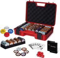 premium 300-piece runic texas holdem poker set: 14g clay chips, black jack & casino-grade, shock-resistant case included логотип