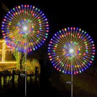 2 pcs solar firework light: multi-color led decorative lights for outdoor garden, pathway, and christmas decoration parties логотип