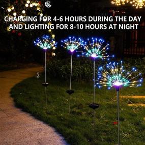 img 2 attached to 2 PCS Solar Firework Light: Multi-Color LED Decorative Lights for Outdoor Garden, Pathway, and Christmas Decoration Parties