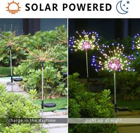 img 3 attached to 2 PCS Solar Firework Light: Multi-Color LED Decorative Lights for Outdoor Garden, Pathway, and Christmas Decoration Parties