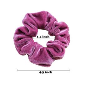 img 1 attached to 20 Pack Soft Velvet and Chiffon Flower Scrunchies: Stylish Hair Accessories for Girls, Teens, and Women