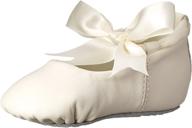 👯 sabrina ballet toddler little girls' white flat shoes logo