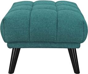 img 1 attached to 🪑 Teal Upholstered Fabric Button-Tufted Ottoman by Modway Bestow