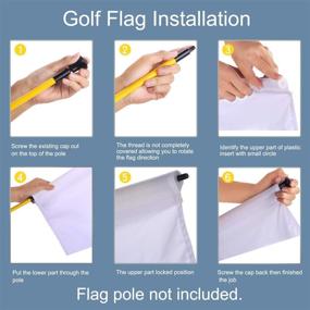 img 1 attached to 🏌️ Premium KINGTOP Solid Golf Flags for Yard - 20" L x 13" H, Assorted Colors, Durable 420D Nylon Pin Flag