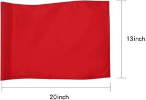 img 3 attached to 🏌️ Premium KINGTOP Solid Golf Flags for Yard - 20" L x 13" H, Assorted Colors, Durable 420D Nylon Pin Flag