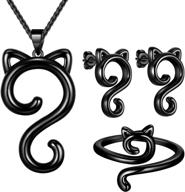 😺 cute cat adjustable rings- 18k gold/silver/black gun plated, open animal jewelry for women - beautlace kr0029 logo