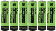 🔋 6-pack of imah aa rechargeable ni-mh batteries for solar lights, garden lamps, remotes, mice, and household devices - 1.2v 1300mah logo