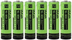 img 4 attached to 🔋 6-Pack of iMah AA Rechargeable Ni-MH Batteries for Solar Lights, Garden Lamps, Remotes, Mice, and Household Devices - 1.2V 1300mAh