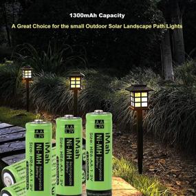 img 1 attached to 🔋 6-Pack of iMah AA Rechargeable Ni-MH Batteries for Solar Lights, Garden Lamps, Remotes, Mice, and Household Devices - 1.2V 1300mAh