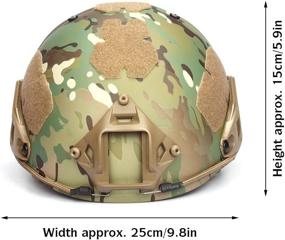 img 1 attached to 🎯 Outry Tactical Fast Helmet: Adjustable ABS Helmet with Side Rails, NVG Mount - Ideal for Airsoft, Paintball, Hunting, Shooting, Outdoor Sports