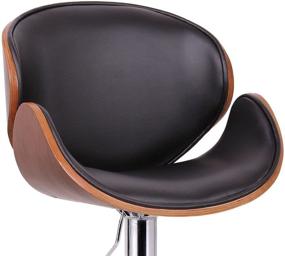 img 3 attached to 🪑 Stylish Baxton Studio Crocus Walnut and Black Modern Bar Stool - Elevate Your Home Décor