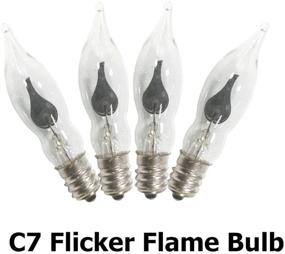 img 2 attached to Flicker Flame Light Bulbs: 12-Pack Clear Flame Tip Candelabra Replacement Bulbs with Flickering Orange Glow - 1W/120V E12 Flame Candelabra Base