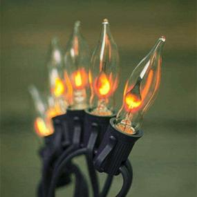 img 1 attached to Flicker Flame Light Bulbs: 12-Pack Clear Flame Tip Candelabra Replacement Bulbs with Flickering Orange Glow - 1W/120V E12 Flame Candelabra Base