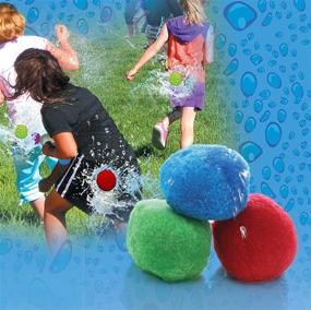 img 3 attached to 🏊 High Bounce 50 Reusable Water Balls - Cotton Splash Soaker Bomb Balls for Kids - Fun Pool and Ball Pit Activity