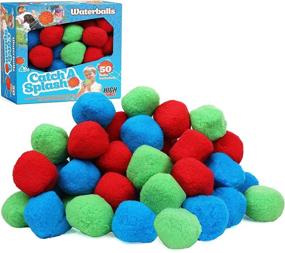 img 4 attached to 🏊 High Bounce 50 Reusable Water Balls - Cotton Splash Soaker Bomb Balls for Kids - Fun Pool and Ball Pit Activity