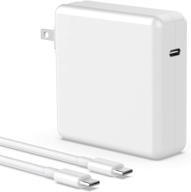 ⚡ 96w usb c power adapter for macbook pro & air - compatible with macbook pro 16, 15, 13 inch 2020 2019 2018, macbook air 13 inch - thunderbolt 3 laptop charger - includes 6.6ft usb-c to usb-c cable logo