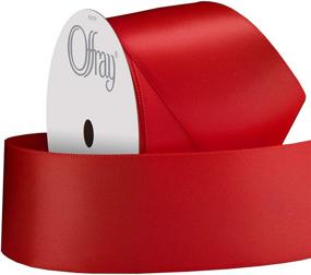 img 2 attached to 🎀 Berwick Offray 284933 Double Face Satin Ribbon, 1.5&#34; Width, Red Color, 3 Yards