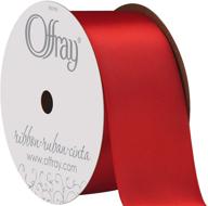 🎀 berwick offray 284933 double face satin ribbon, 1.5&#34; width, red color, 3 yards logo
