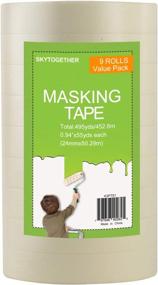 img 3 attached to 🎨 Skytogether Masking Tape Bulk - Beige White, 0.94 Inch x 55 Yards - 9 Rolls: Ideal General Purpose Tape for Basic Painting Projects