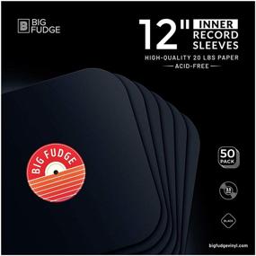 img 4 attached to 🎶 50x Black Special Edition BIG FUDGE Vinyl Record Inner Sleeves – Heavyweight, Acid-Free Paper | Slim Record Jackets with Round Corners | LPs & Singles Protection | 12" Album Covers