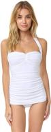 norma kamali womens one piece swimsuit logo