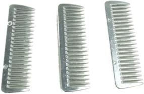 img 2 attached to 🐎 High-Quality SXYH 3PCS Stainless Metal Pulling Combs for Horse Mane and Tail – Compact Pocket Combs 4013