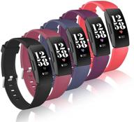 📦✨ премиум 5-пакетов мягких силиконовых браслетов vanet для fitbit inspire/inspire 2/inspire hr/ace 2 - маленькие и большие размеры, идеально подходит для женщин и мужчин. логотип