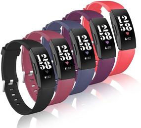 img 4 attached to 📦✨ Премиум 5-пакетов мягких силиконовых браслетов Vanet для Fitbit Inspire/Inspire 2/Inspire HR/Ace 2 - маленькие и большие размеры, идеально подходит для женщин и мужчин.