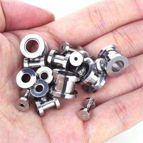 img 1 attached to BodyJ4You 36 Piece Ear Stretching Kit 14G-00G Surgical Steel Taper Screw Fit Tunnel Plug Jewelry