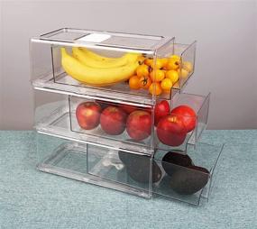 img 2 attached to 🥦 Organize Your Fridge with GREENTEC Stackable Refrigerator Organizer Drawer – BPA Free, Medium Size!