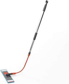 img 3 attached to 🧹 FAYINA Flex-EX Flat Floor Mop - Premium Washable & Reusable Microfiber and Scrub Pads, Flexible Stainless Steel Handle Extends up to 85 inches - Ideal for Hardwood, Laminate, and Tile Flooring